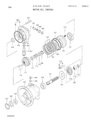 M2X96 0409203 4247870 0409224 모터 구동축, EX200-2 유압 펌프 부속
